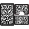 Covoare Pentru Baie, 3 Piese, Antiderapante , model fluturi zebra alb negru