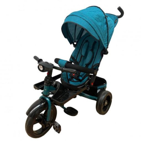 Tricicleta cu pozitie de somn, muzica si lumini, 8 luni - 4 ani, Roz Pudra - SL02 TURQOISE