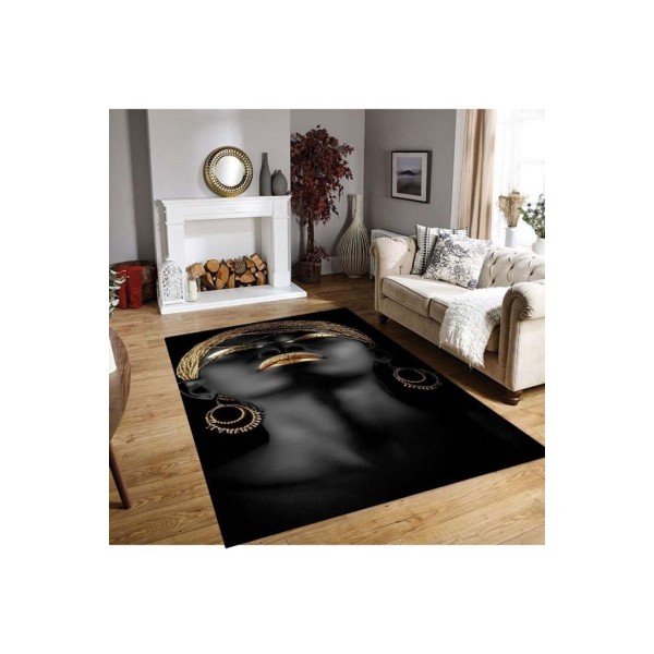 Covor antiderapant , 120 x 180, Negresa aurie