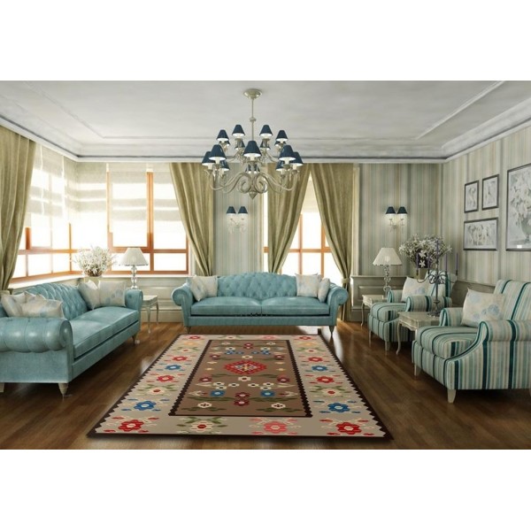 Covor antiderapant , 120 x 180, Floricele