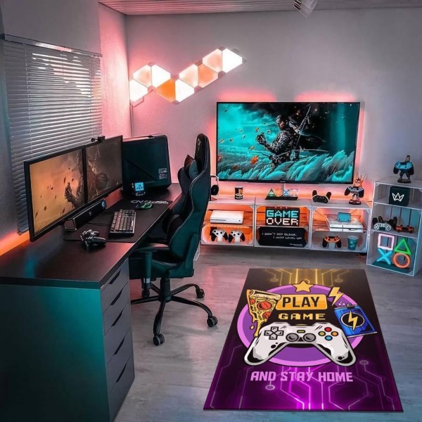 Covor antiderapant , 120 x 180, Play game and stay home
