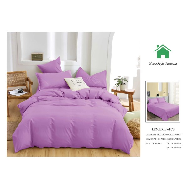 Lenjerie de pat UNI din FINET pentru 2 persoane, 6 piese , cod produs U15 Lenjerie de pat UNI din FINET pentru 2 persoane, 6 piese , cod produs U15