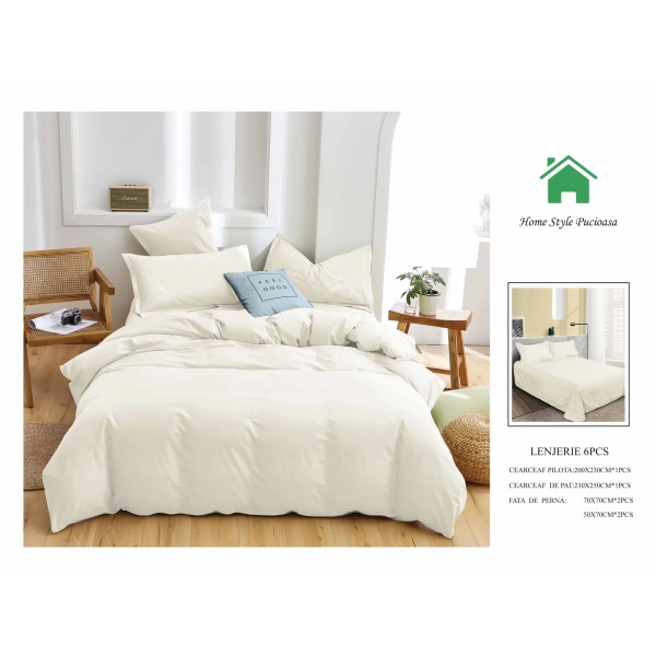 Lenjerie de pat UNI din FINET pentru 2 persoane, 6 piese , cod produs U16 Lenjerie de pat UNI din FINET pentru 2 persoane, 6 piese , cod produs U16