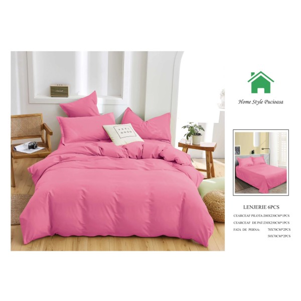 Lenjerie de pat UNI din FINET pentru 2 persoane, 6 piese , cod produs U17 Lenjerie de pat UNI din FINET pentru 2 persoane, 6 piese , cod produs U17