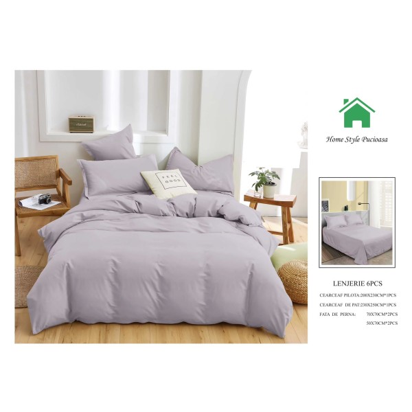 Lenjerie de pat UNI din FINET pentru 2 persoane, 6 piese , cod produs U18 Lenjerie de pat UNI din FINET pentru 2 persoane, 6 piese , cod produs U18
