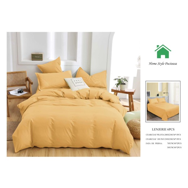 Lenjerie de pat UNI din FINET pentru 2 persoane, 6 piese , cod produs U20 Lenjerie de pat UNI din FINET pentru 2 persoane, 6 piese , cod produs U20