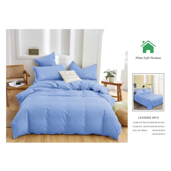 Lenjerie de pat UNI din FINET pentru 2 persoane, 6 piese , cod produs U21 Lenjerie de pat UNI din FINET pentru 2 persoane, 6 piese , cod produs U21