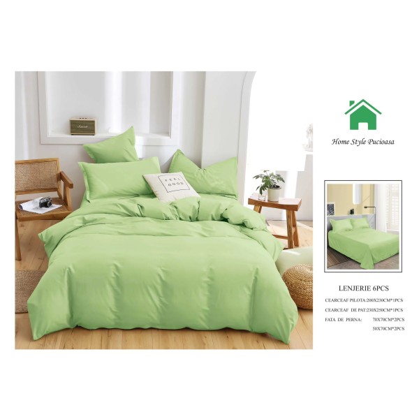 Lenjerie de pat UNI din FINET pentru 2 persoane, 6 piese , cod produs U24 Lenjerie de pat UNI din FINET pentru 2 persoane, 6 piese , cod produs U24