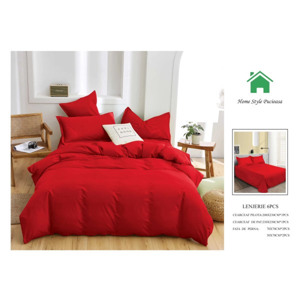 Lenjerie de pat UNI din FINET pentru 2 persoane, 6 piese , cod produs U26 Lenjerie de pat UNI din FINET pentru 2 persoane, 6 piese , cod produs U26