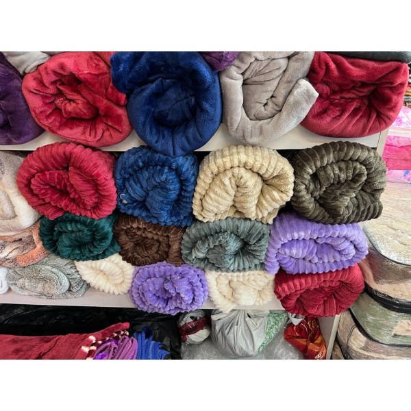 Pătură catifelată cocolino-MATERIAL GROS GROFAT pentru pat dublu COD: PGF1