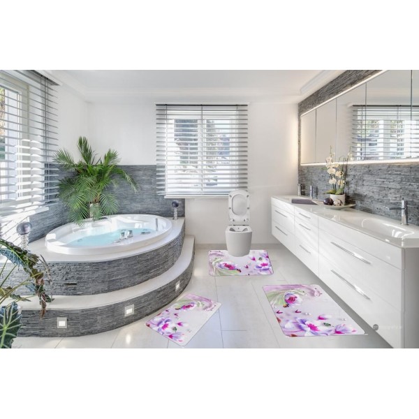 Covoare Pentru Baie, 3 Piese, Antiderapante , model pesti betta