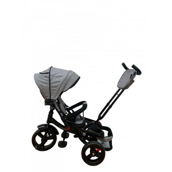 Tricicleta cu pozitie de somn, muzica si lumini, 8 luni - 4 ani, Roz Pudra - SL02 GRI