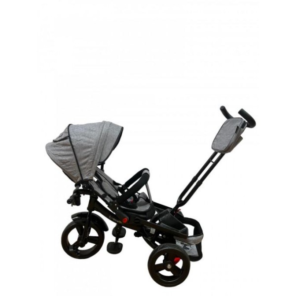 Tricicleta cu pozitie de somn, muzica si lumini, 8 luni - 4 ani, Roz Pudra - SL02 GRI