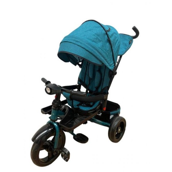 Tricicleta cu pozitie de somn, muzica si lumini, 8 luni - 4 ani, Roz Pudra - SL02 TURQOISE