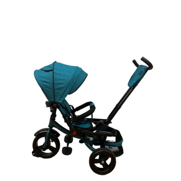 Tricicleta cu pozitie de somn, muzica si lumini, 8 luni - 4 ani, Roz Pudra - SL02 TURQOISE