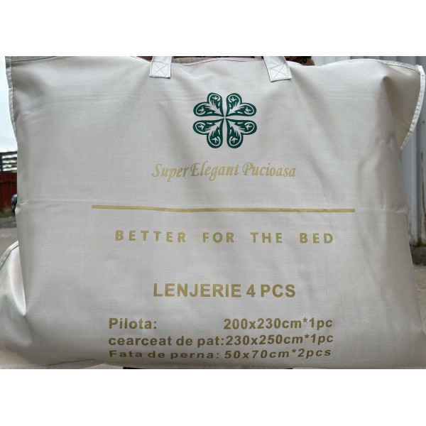 Set pat Luxury 4 Piese din Catifea LC4P3 Set pat Luxury 4 Piese din Catifea LC4P3