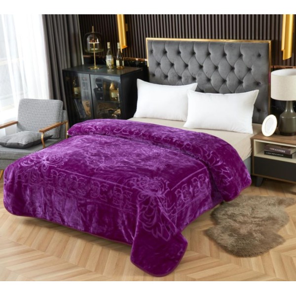 Patura grosa grofata, MOV, dimensiune 160x210, pentru pat de 1 persoana,PUC1P3 Patura grosa grofata, MOV, dimensiune 160x210, pentru pat de 1 persoana,PUC1P3