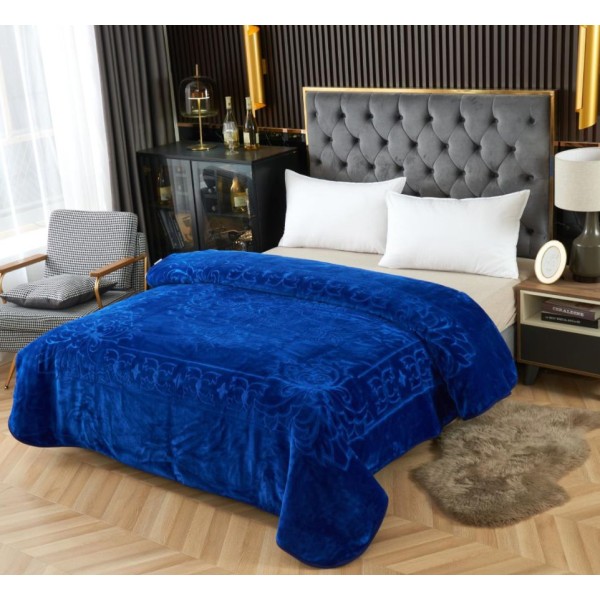 Patura grosa grofata, albastru, dimensiune 160x210, pentru pat de 1 persoana,PUC1P4 Patura grosa grofata, albastru, dimensiune 160x210, pentru pat de 1 persoana,PUC1P4