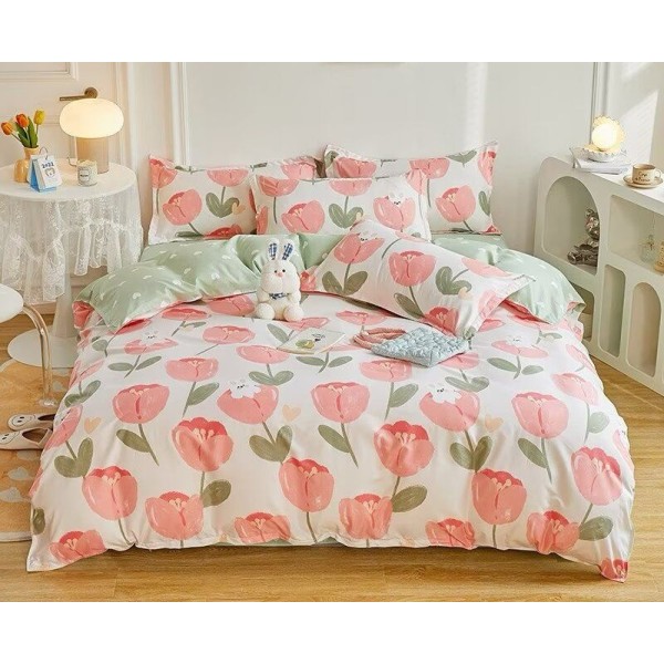 Lenjerie de pat 4 Piese Bumbac finetat OTL26