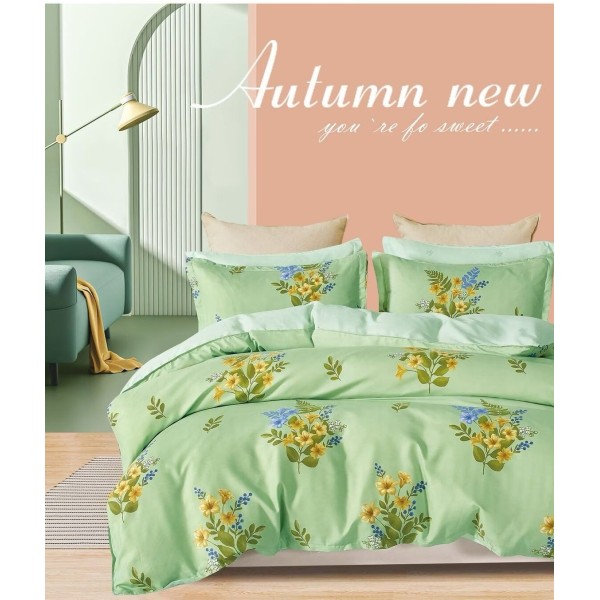 Lenjerie de Pat din Finet cu 2 Fete, 6 Piese, Pat 2 Persoane, LF6DOU3