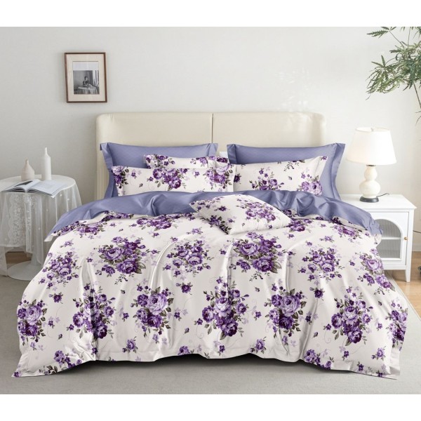 Lenjerie de Pat din Finet cu 2 Fete, 6 Piese, Pat 2 Persoane, LF6DOU7