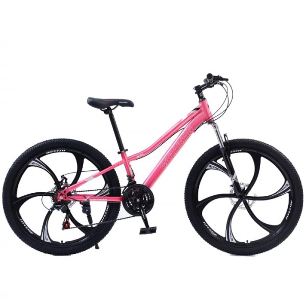 Bicicletă Caraiman, roți 24 sau 26 inch, cadru oțel, frâne pe disc, ROZ, TBA2