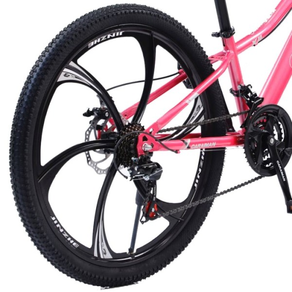 Bicicletă Caraiman, roți 24 sau 26 inch, cadru oțel, frâne pe disc, ROZ, TBA2