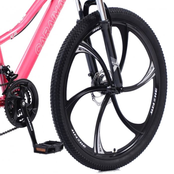 Bicicletă Caraiman, roți 24 sau 26 inch, cadru oțel, frâne pe disc, ROZ, TBA2