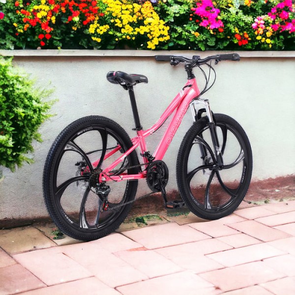 Bicicletă Caraiman, roți 24 sau 26 inch, cadru oțel, frâne pe disc, ROZ, TBA2