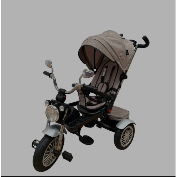 TRICICLETA COPII SCAUN RABATABIL 5199,MUZICA,ROTI CAUCIUC,BEJ TRICICLETA COPII SCAUN RABATABIL 5199,MUZICA,ROTI CAUCIUC,BEJ