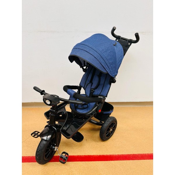 Tricicleta copii cu scaun reversibil si spatar reglabil Albastru 5099 EVA