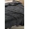Pătura Cocolino 1200gr, 200x230cm, fluturi 3D în relief, gri închis, PC3DP1