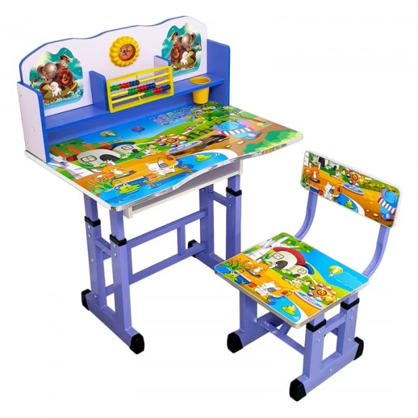 Set birou cu scăunel, metalic + MDF, 70 x45 cm, reglabil pe înălțime,  B3