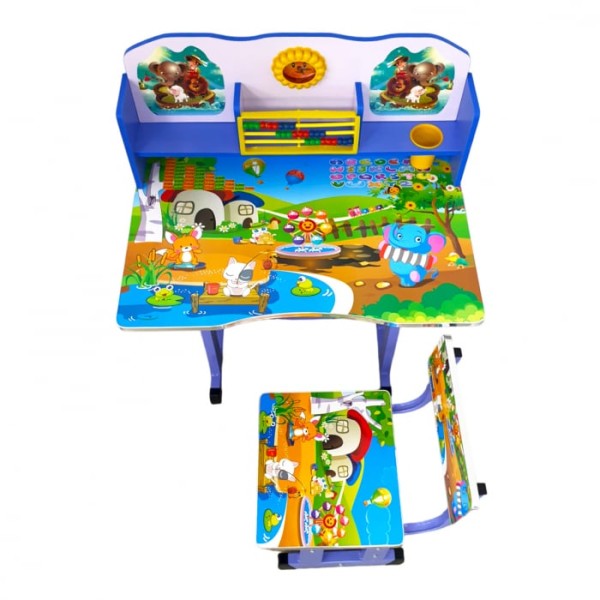 Set birou cu scăunel, metalic + MDF, 70 x45 cm, reglabil pe înălțime, B3 Set birou cu scăunel, metalic + MDF, 70 x45 cm, reglabil pe înălțime, B3