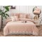 Lenjerie DIN FINET 6 piese, CEARCEAF DE PAT CU ELASTIC, pat dublu, PUDRA,  LFE6PP11