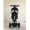 Tricicleta copii cu scaun reversibil si spatar reglabil negru-auriu 5099 EVA