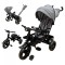 Tricicleta copii cu scaun reversibil si spatar reglabil negru-auriu 5099 EVA