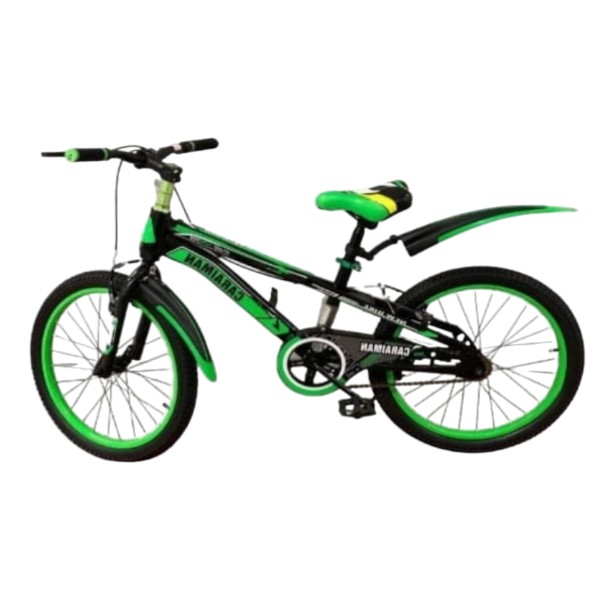 Bicicleta CARAIMAN 20J, Verde, Varsta 6-10 ani, cu frana si cric Bicicleta CARAIMAN 20J, Verde, Varsta 6-10 ani, cu frana si cric