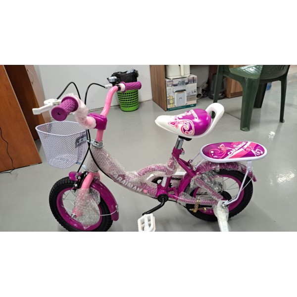 Bicicleta CARAIMAN 12G MOV, Roti 12 inch, Roti Ajutatoare, Varsta 3-5 ani Bicicleta CARAIMAN 12G MOV, Roti 12 inch, Roti Ajutatoare, Varsta 3-5 ani