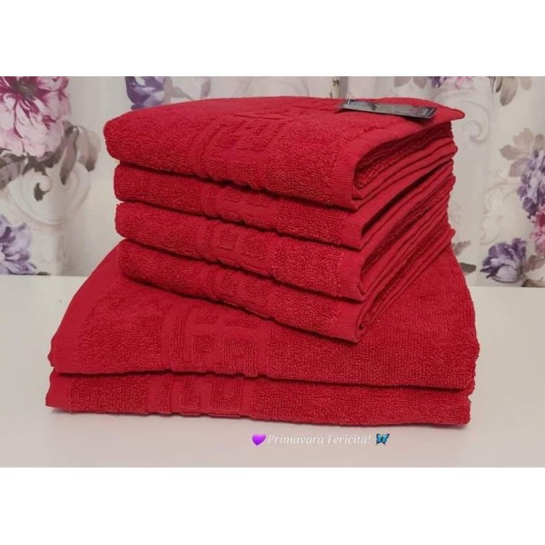 Set mix 6 bucati prosoape MODEL GRECESC  100% bumbac GR6