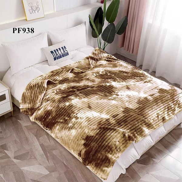 Pătură catifelată cocolino-MATERIAL GROS GROFAT pentru pat dublu COD: PGFD1
