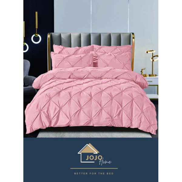 Lenjerie pat dublu, BUMBAC FINET, 6 piese PREMIUM, cu PLIURI CUSUTE 3D , LFPJ8