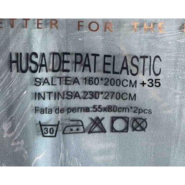 Husa de Pat cu Elastic - Damasc - Saltea 180x200 - Pat 2 Persoane JD6
