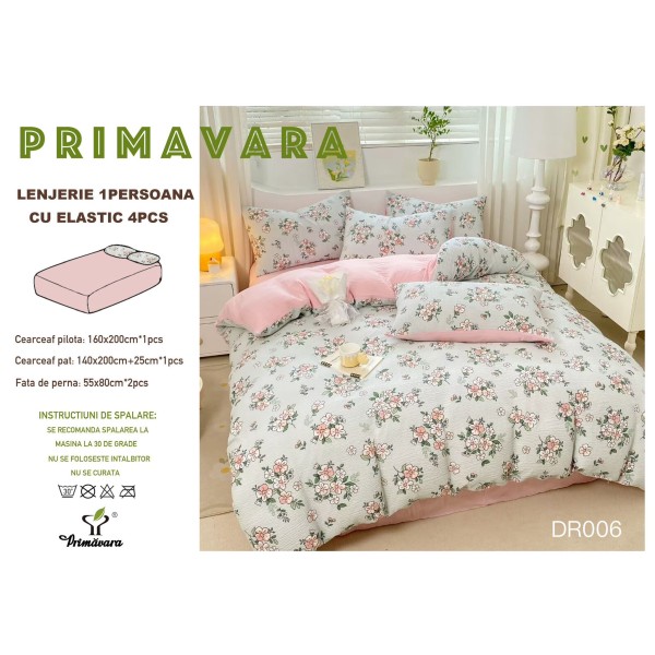 Lenjerie 4 piese finet creponat LCC1P7 Lenjerie 4 piese finet creponat LCC1P7