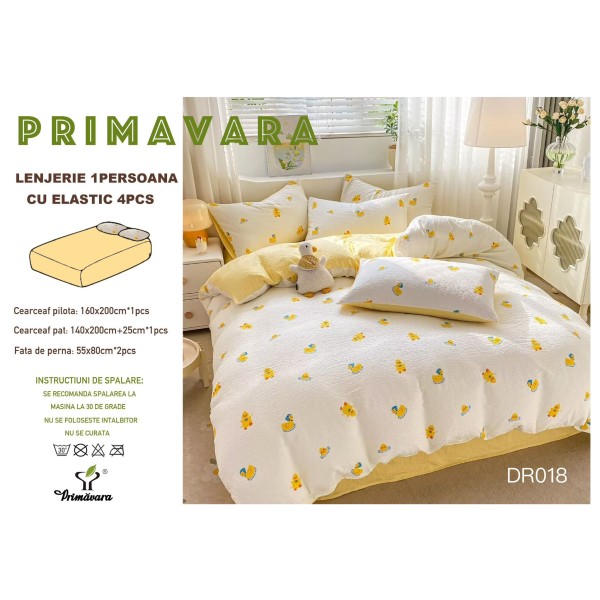 Lenjerie 4 piese finet creponat LCC1P8 Lenjerie 4 piese finet creponat LCC1P8