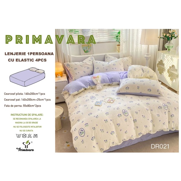 Lenjerie 4 piese finet creponat LCC1P21 Lenjerie 4 piese finet creponat LCC1P21