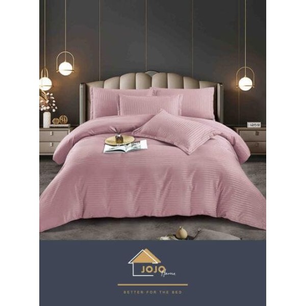 Lenjerie de pat, 2 persoane, damasc, 6 piese, cu elastic, UniDeluxe LDJ6PE16
