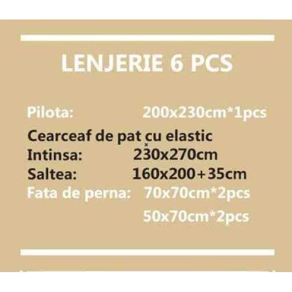 Lenjerie FINET cu ELASTIC, 6 Piese, Pat Dublu pliu 3d L6PPLJ8 Lenjerie FINET cu ELASTIC, 6 Piese, Pat Dublu pliu 3d L6PPLJ8