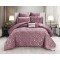Set Lenjerie Jacquard cu Elastic + Pilota + Perna Tip Puisor, Pat 2 Persoane, 7 Piese,PJQ4-ELASTIC