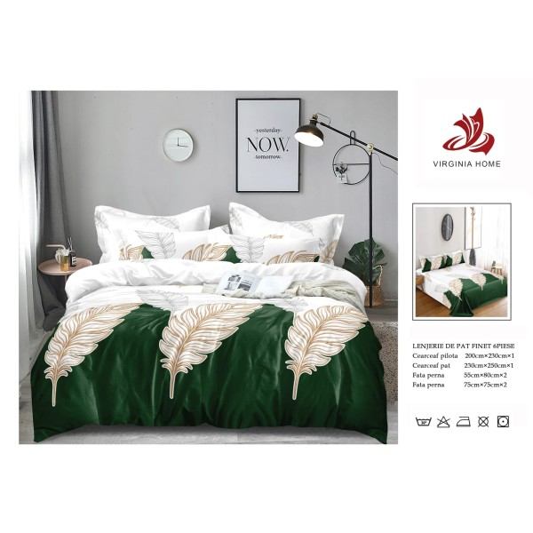 Oferta TRIO Lenjerie de pat din finet  formata din 6 piese LFOTM16